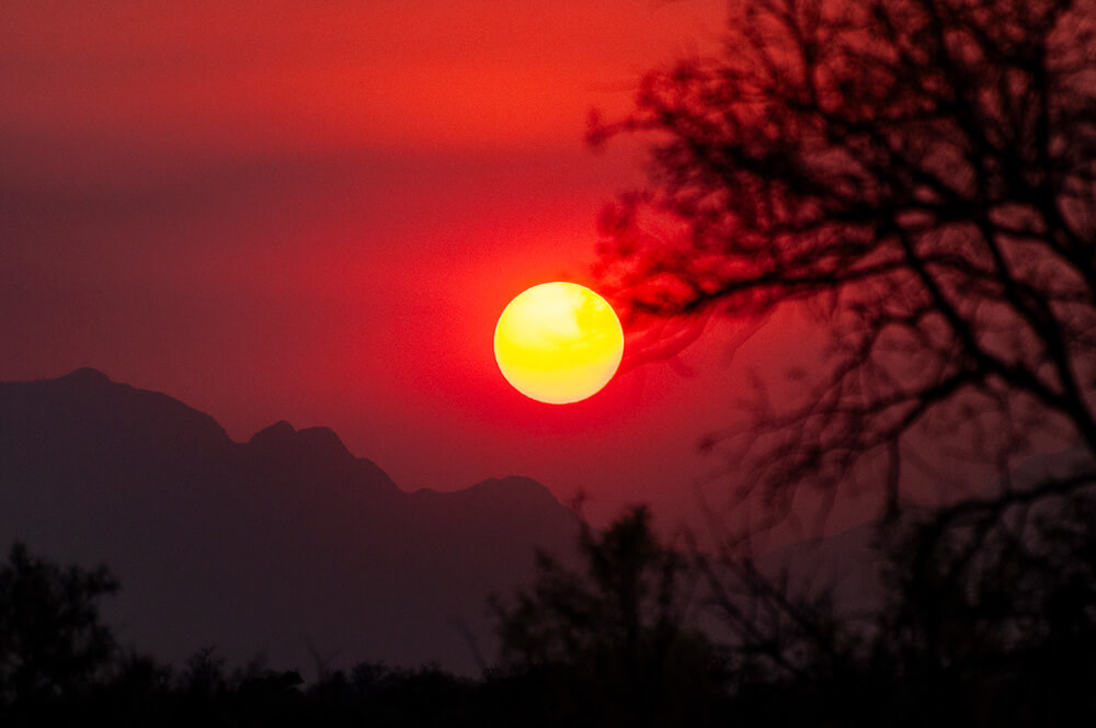 Coucher de soleil, Afrique du Sud